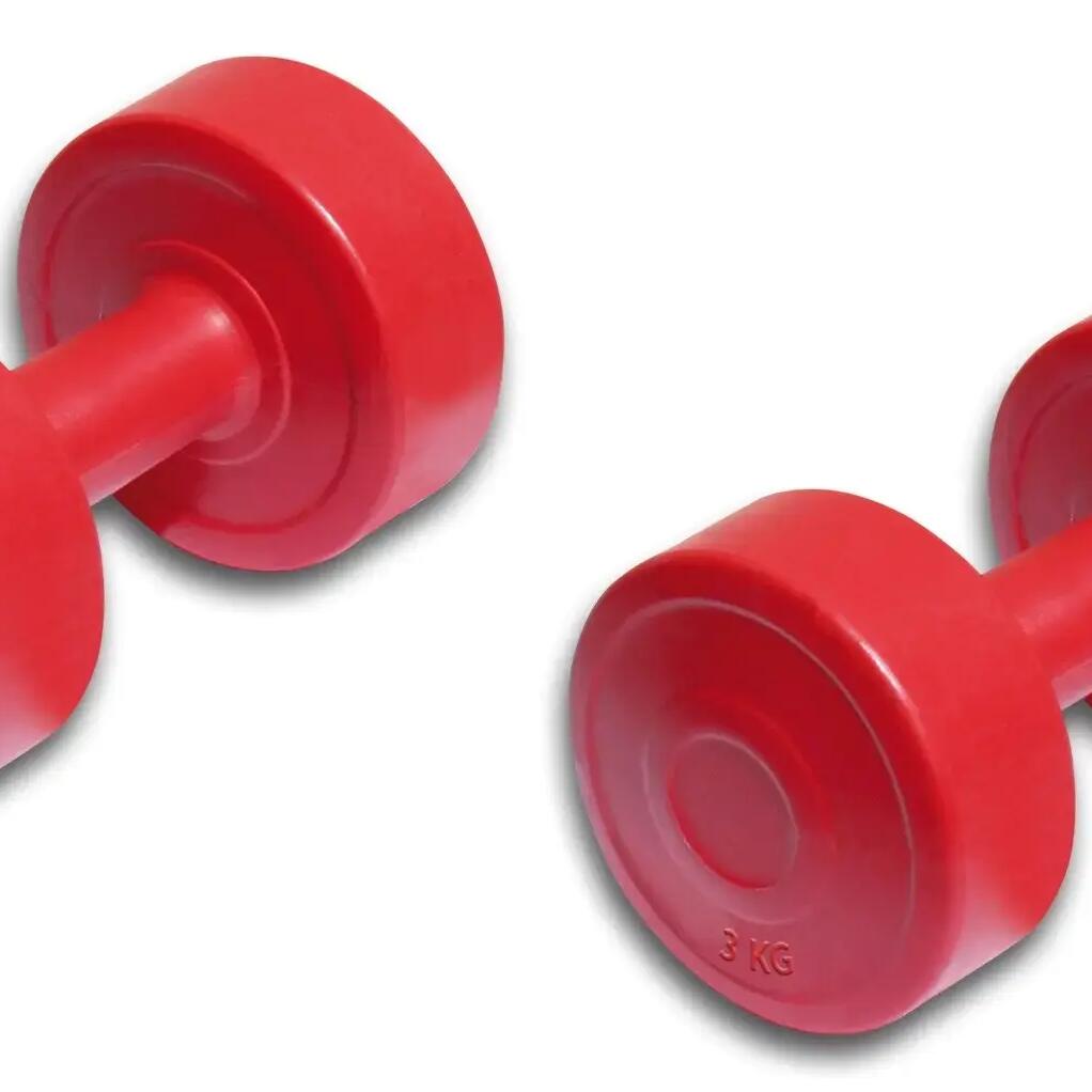 Vinyl Dumbbells Pair – 3 Kg (Total 6 Kg) – Strength Workout