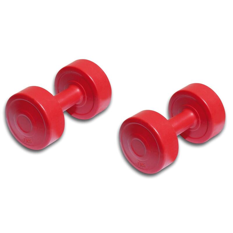 Set Vinyl Dumbbells Fitness Halters – 2*3 KG