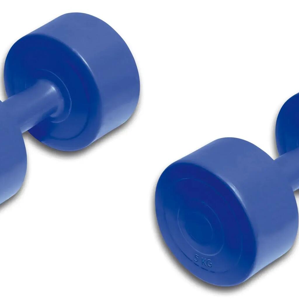 Vinyl Dumbbells Pair – 5 Kg (Total 10 Kg) – Heavy Training
