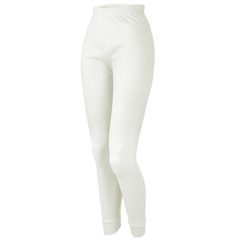 Pantalon thermique | Sous-vêtements sportives| Femmes | Polaire | Crème