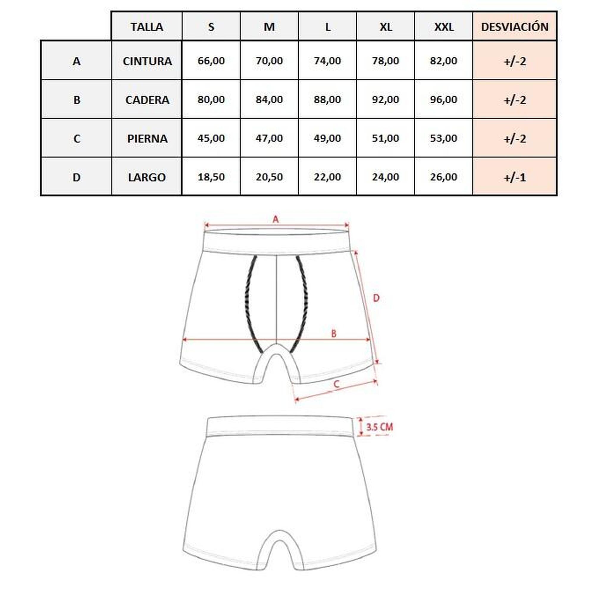 Boxer Calzoncillo  Algodón Everlast Cavalier Gris y cintura Azul 3/3