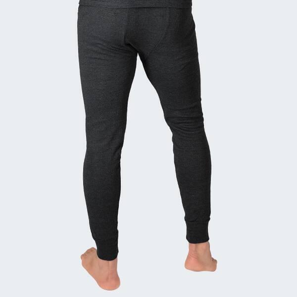 2 pantalons thermiques | Sous-vêtements | Hommes | Polaire | Anthracite/Noir