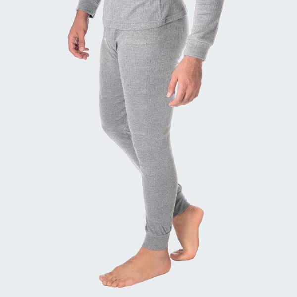 Pantalon thermique | Sous-vêtements sportives | Hommes | Polaire | Gris