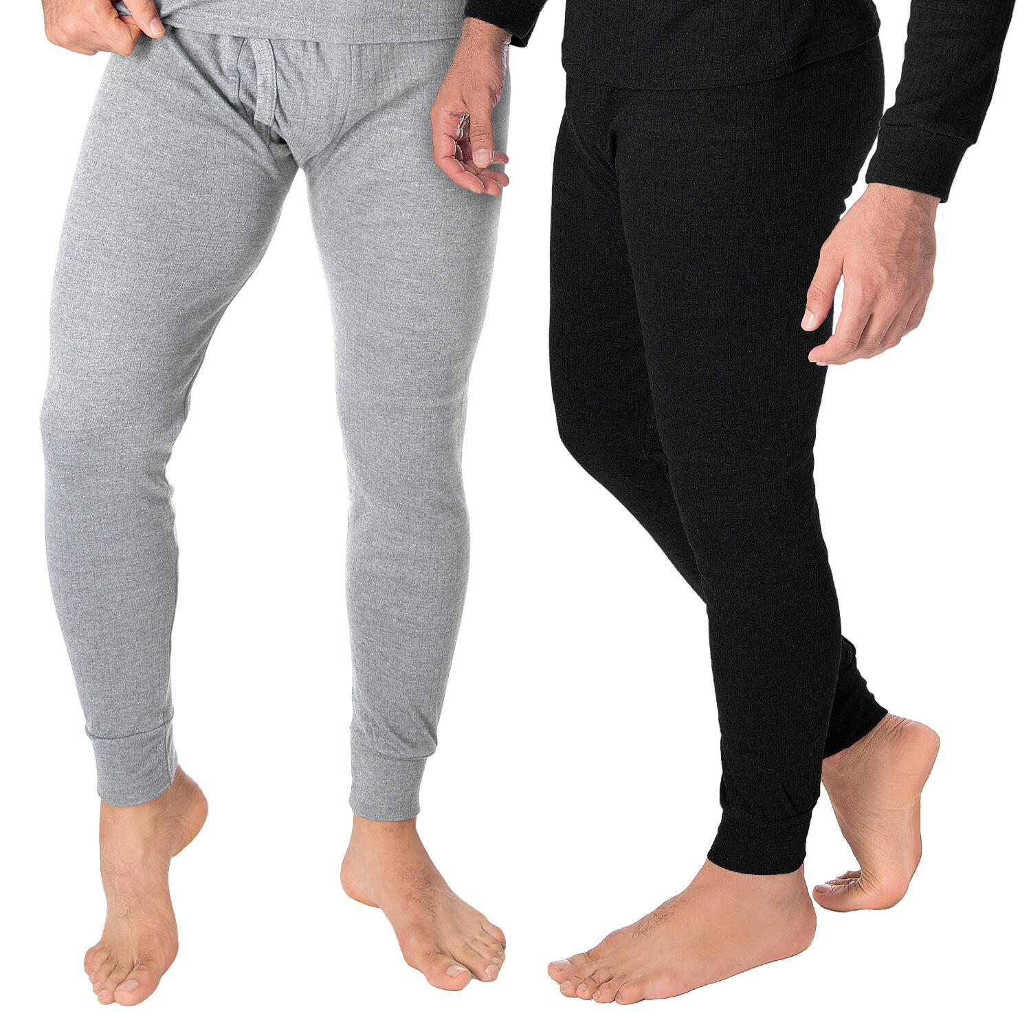 BLACK SNAKE Thermounterhose Herren 2er Set | Funktionsunterhose | Grau/Schwarz