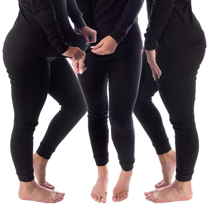 3 pantalons thermiques | Sous-vêtements | Femmes | Noir