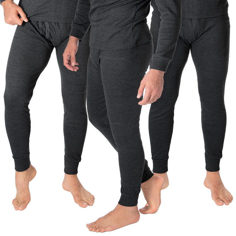 3 pantalons thermiques | Sous-vêtements | Hommes | Anthracite