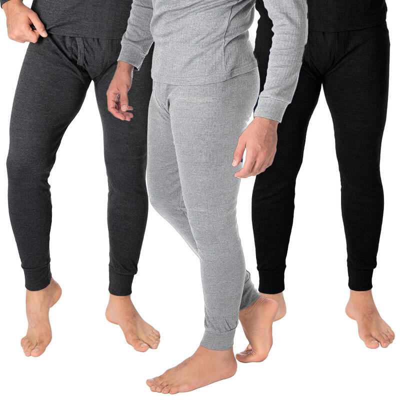 3 pantaloni termici | Biancheria sportiva | Uomo | Antracite/Grigio/Nero