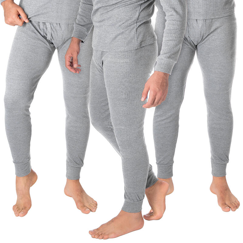 3 pantaloni termici | Biancheria sportiva | Uomo | Grigio