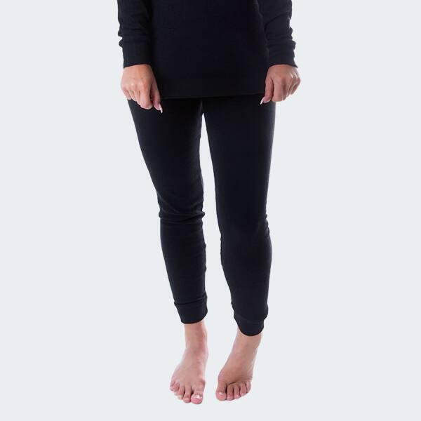 Pantalon thermique | Sous-vêtements sportives| Femmes | Polaire | Noir