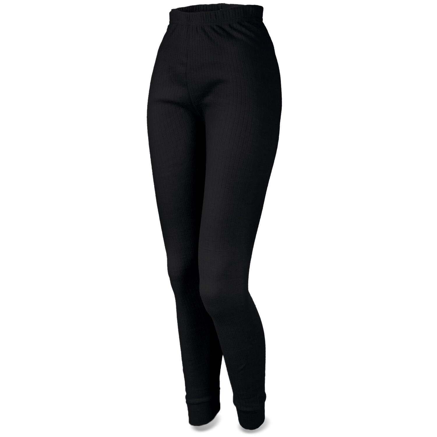 Pantaloni termici | Biancheria sportiva | Donna | Pile interno | Nero |  Black Snake