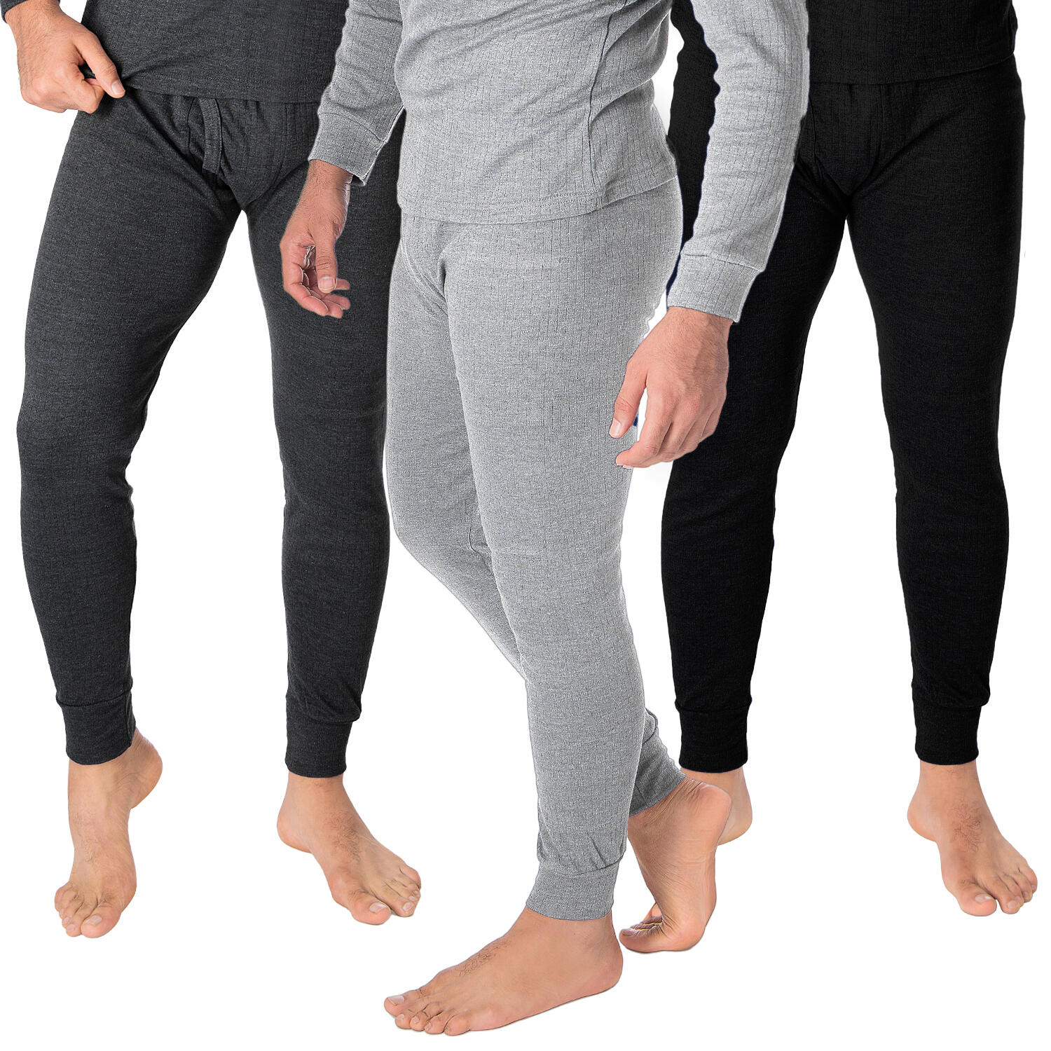 3 pantaloni termici | Intimo | Uomo | Antracite/Grigio/Nero