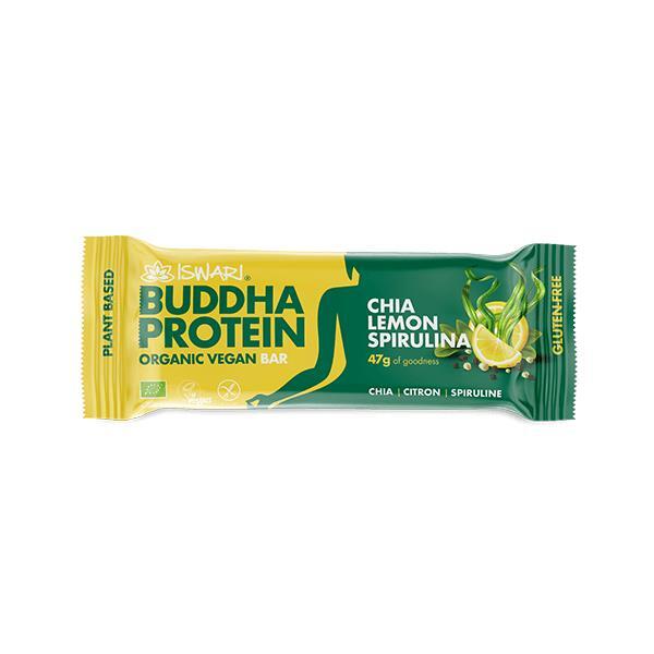 ISWARI Barra Proteica Bio Spirulina Limão Chia Sem Glúten