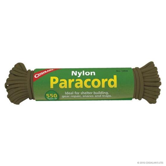 Cuerda Paracord Supervivencia Coghlan's 550 Verde Oliva 15m 7 Hebras