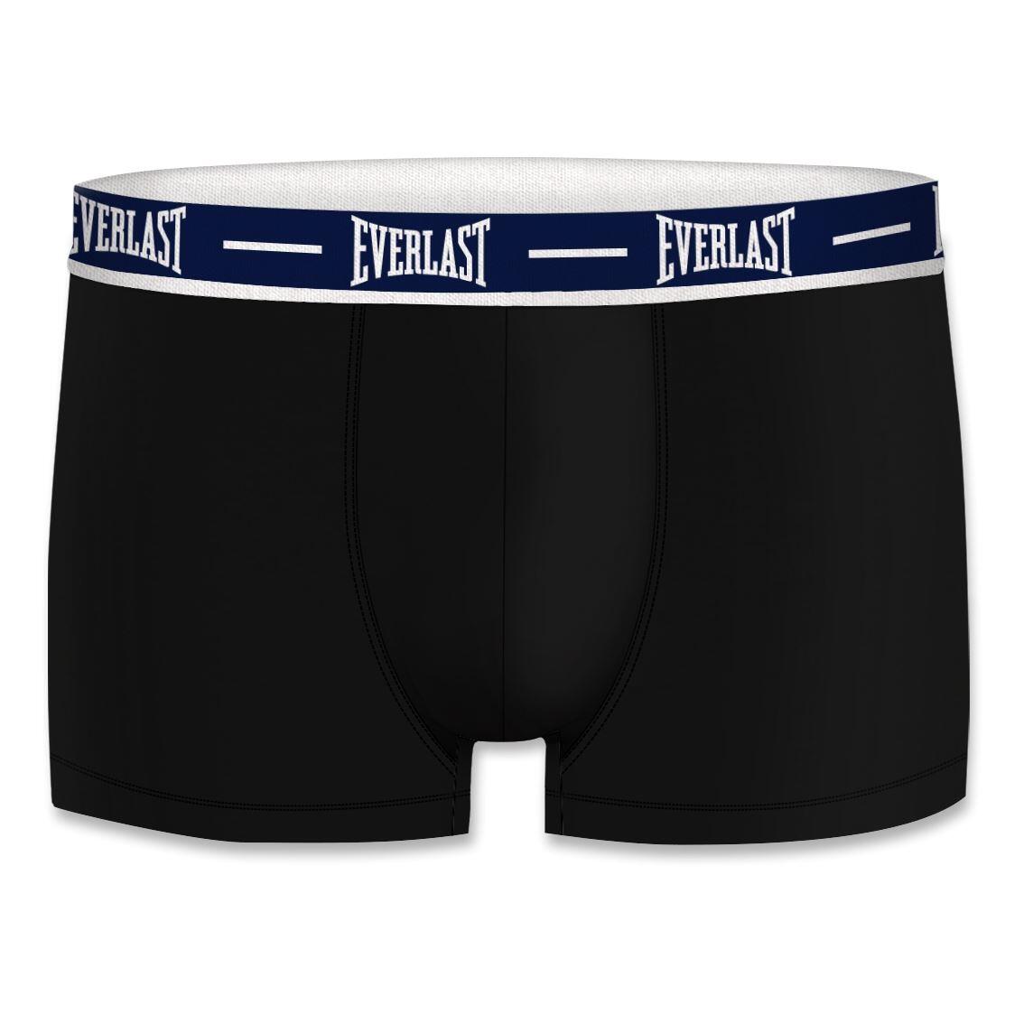 Pack 2 Boxer Calzoncillos Algodón Everlast Negros cintura Azul y Naraja 2/4
