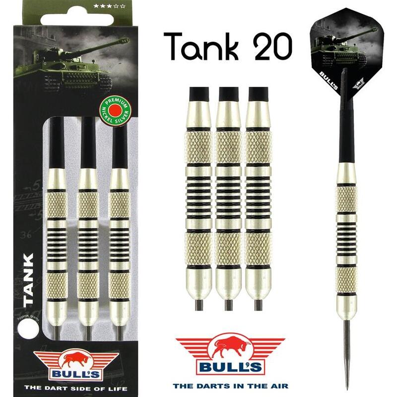 Dartpijlen Bull's Tank Nickel Silver Steeltip