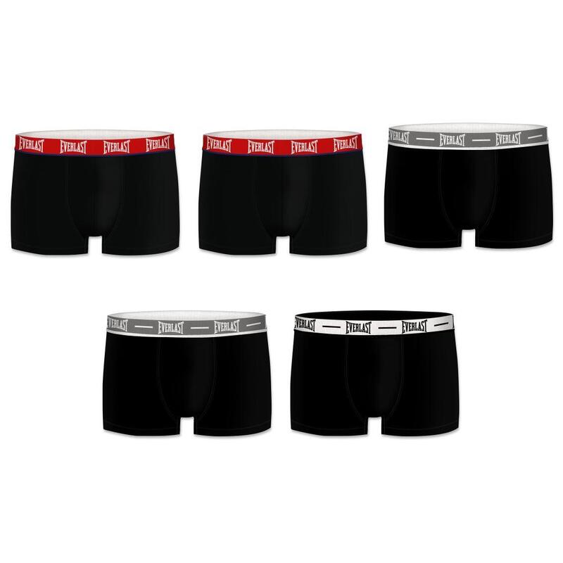 Pack 5 Boxer Calzoncillo Algodón EVERLAST