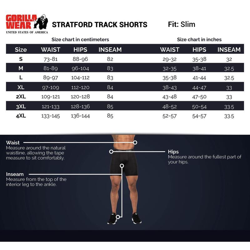 Spodenki fitness męskie Gorilla Wear Stratford Track Shorts
