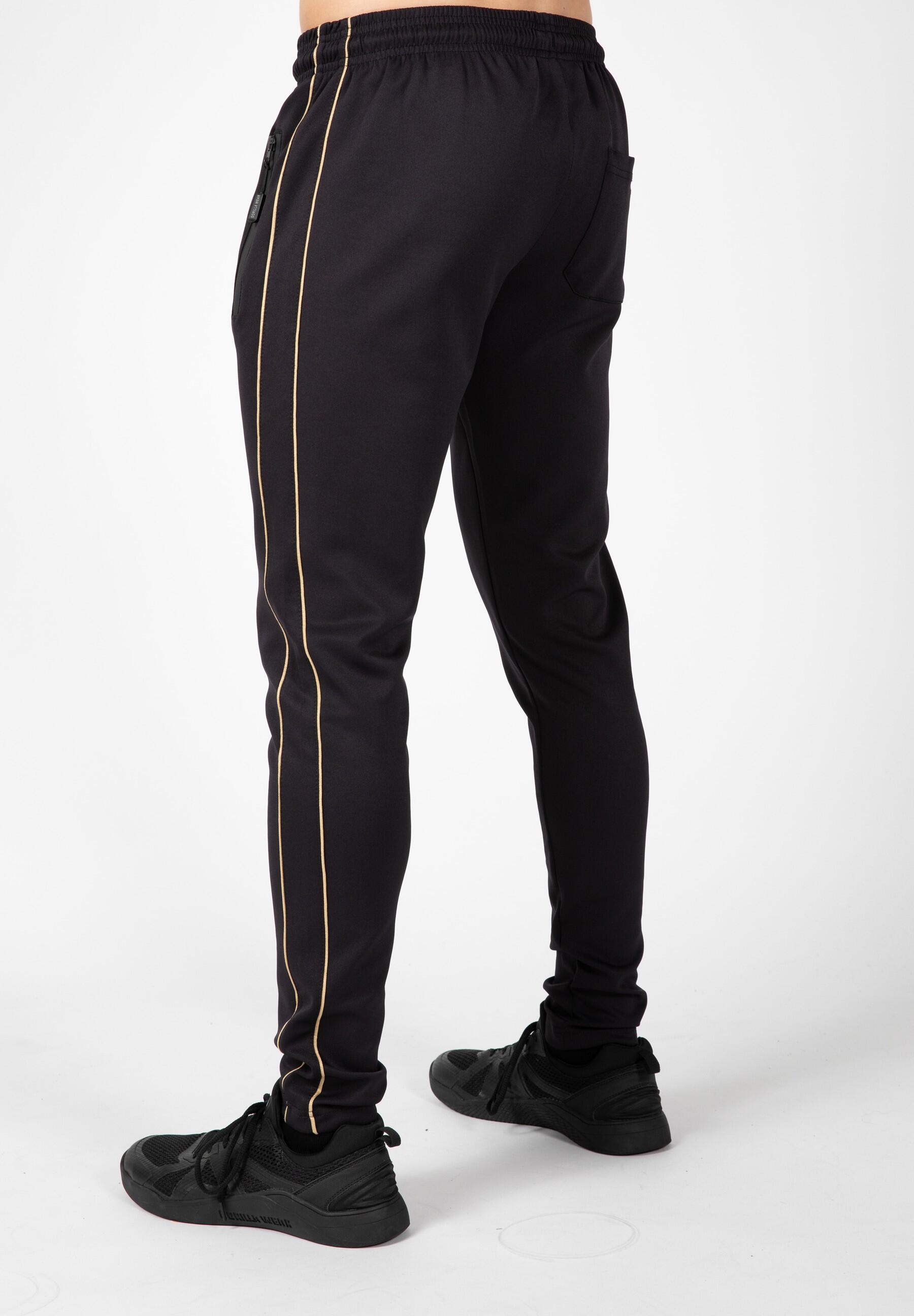 Pantalón Chándal Fitness Largo Hombre GORILLA WEAR Wenden Negro 4/5