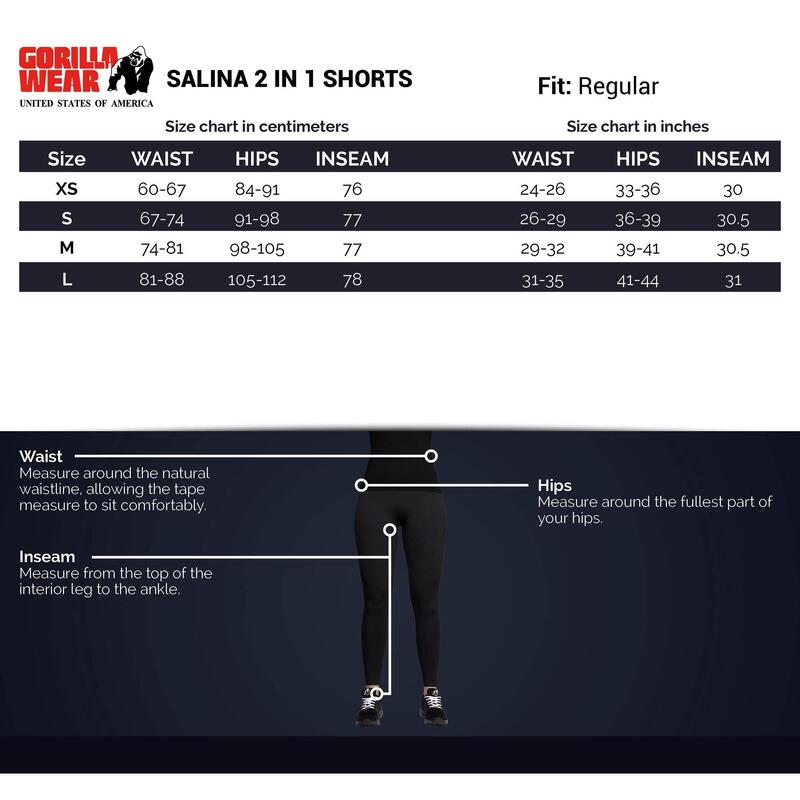 Spodenki fitness damskie Gorilla Wear Salina 2 in 1 Shorts