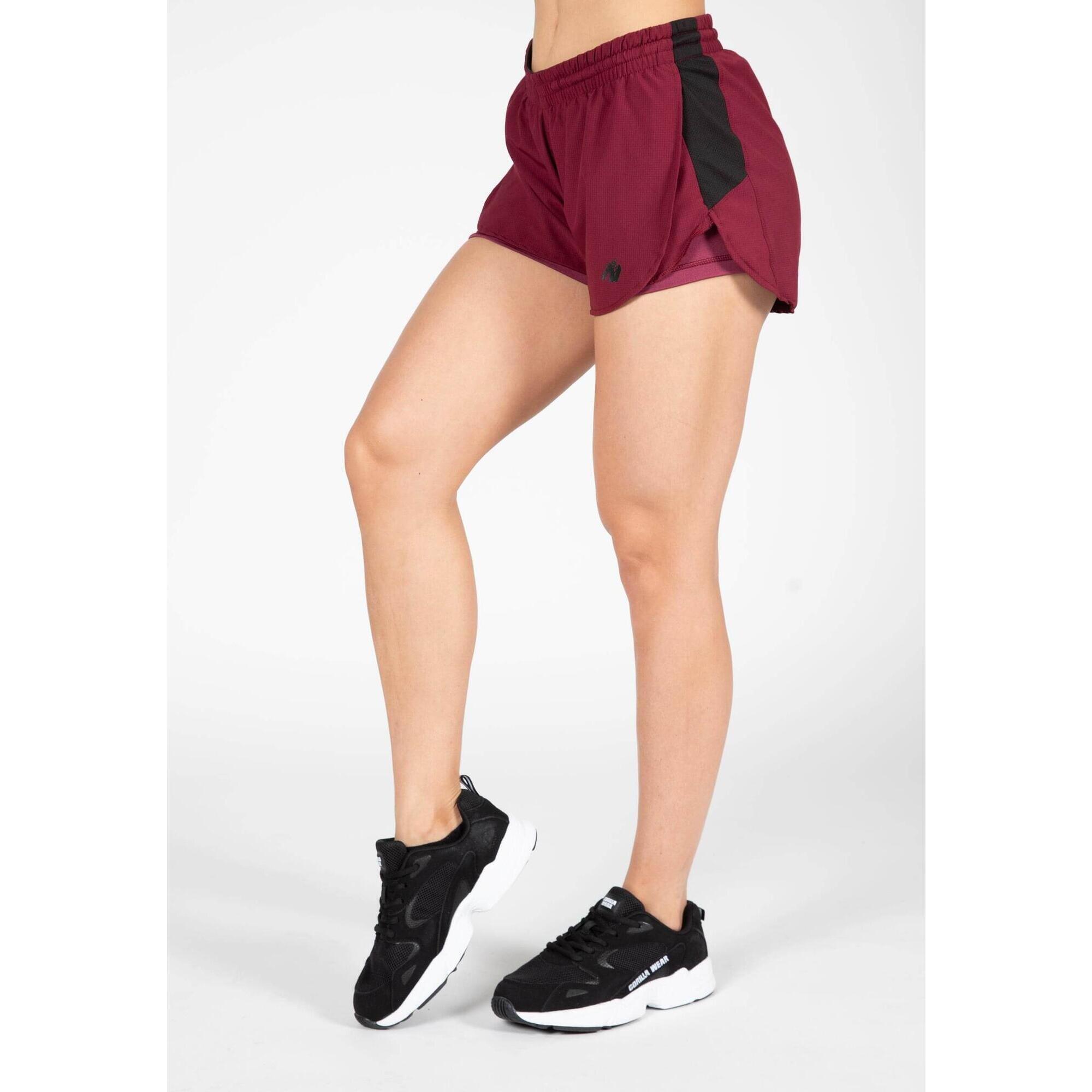 Gorilla Wear - Short 2 En 1 Femme Gorilla Wear Salina - Bermuda - Marron|rouge - 36 Xs - Decathlon