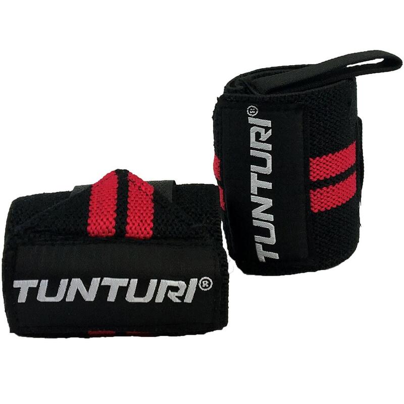 Bandage poignet pour exercice musculation rouge, la paire
