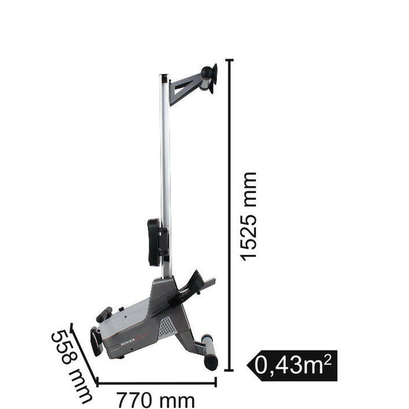 ROWER-ACTIVE Rameur avec récepteur de fréquence cardiaque