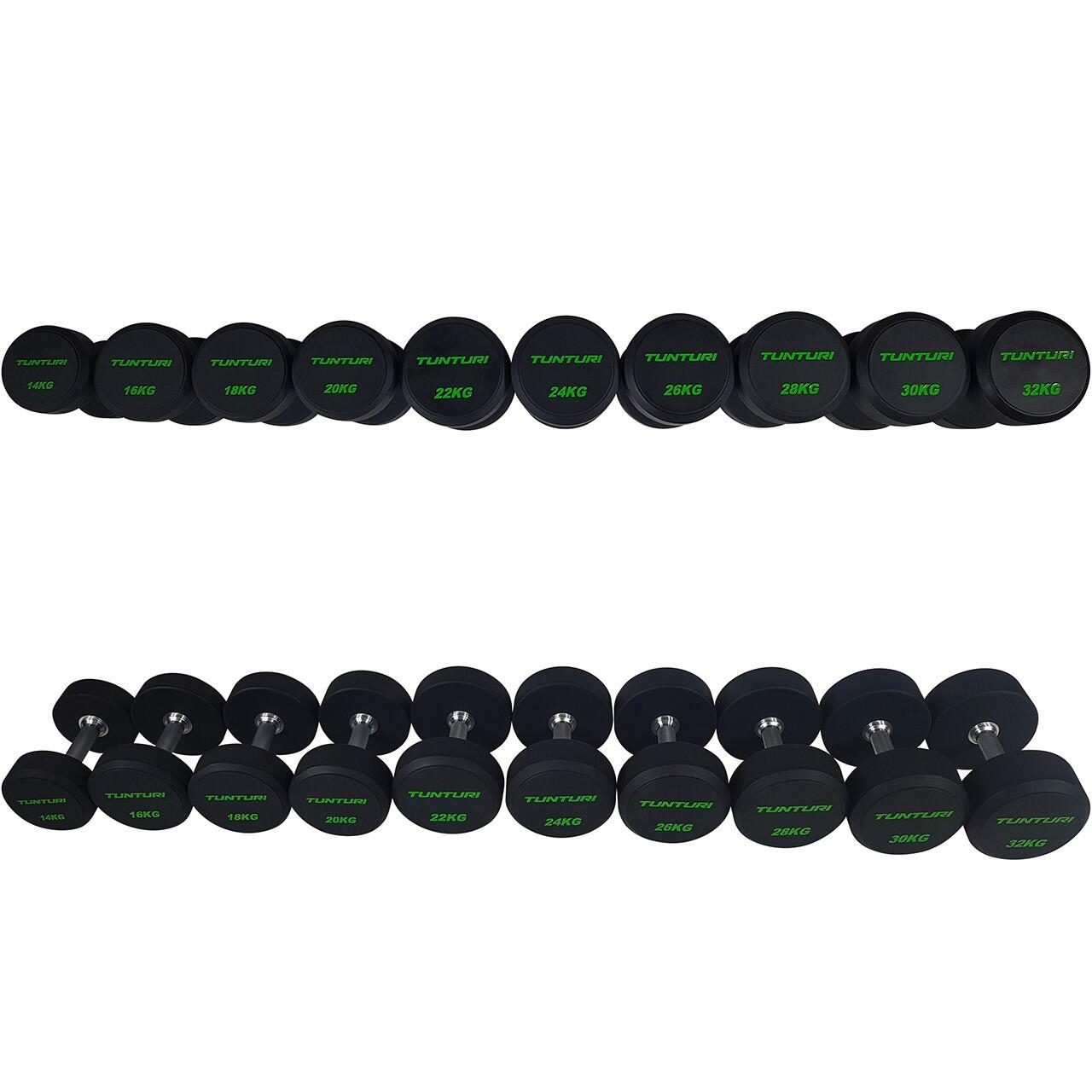 TUNTURI Pro PU Dumbbell Set - 1 paar - Halterset
