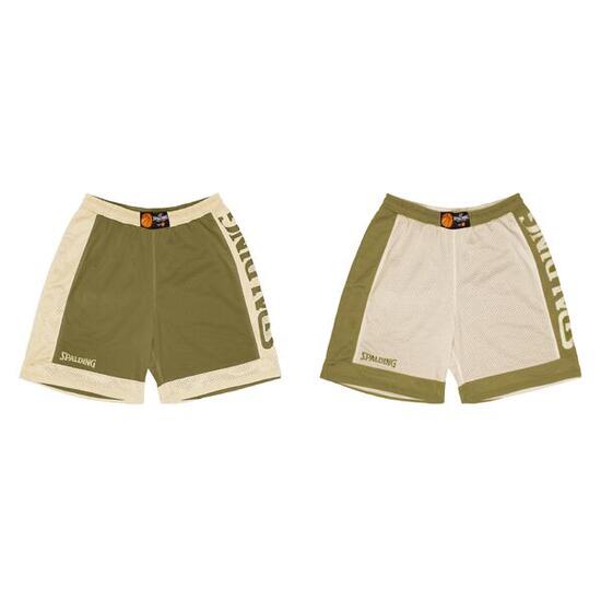 Spalding Basketball Short réversible KAKI