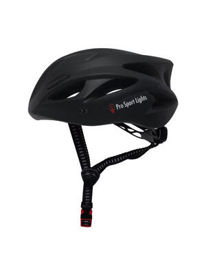 Pro sport lights fietshelm - matt zwart - heren/dames