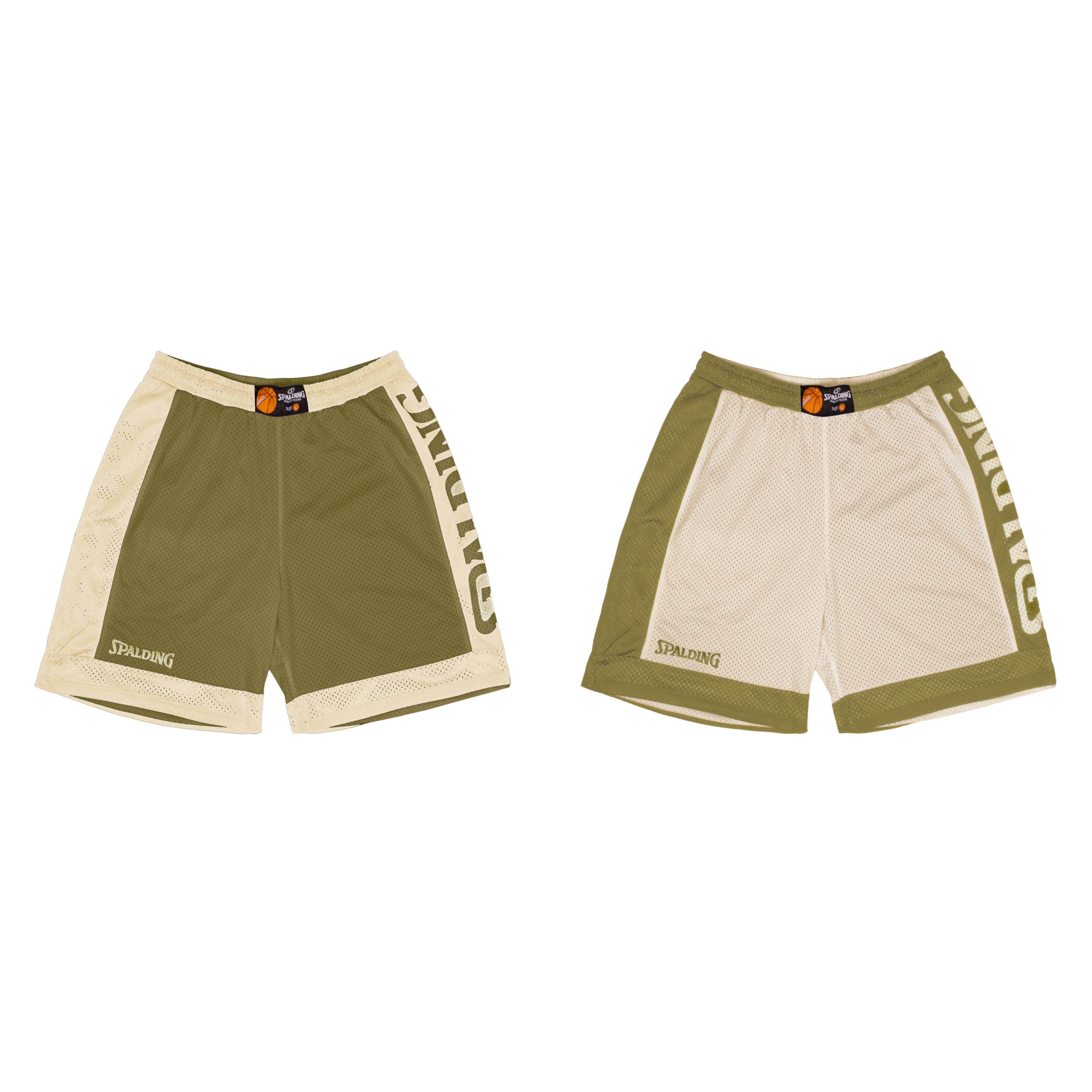 Spalding - Spalding Basketball Short Réversible Kaki - Short - Vert - 56 3xl - Decathlon