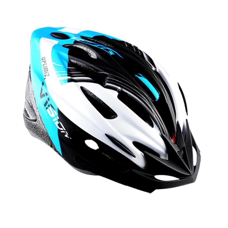 Casque de vélo Adultes Hommes Femmes - Bleu/Blanc Mat