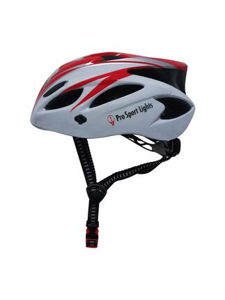 Fietshelm Pro Sport Lights Dames/Heren - Wit/Rood