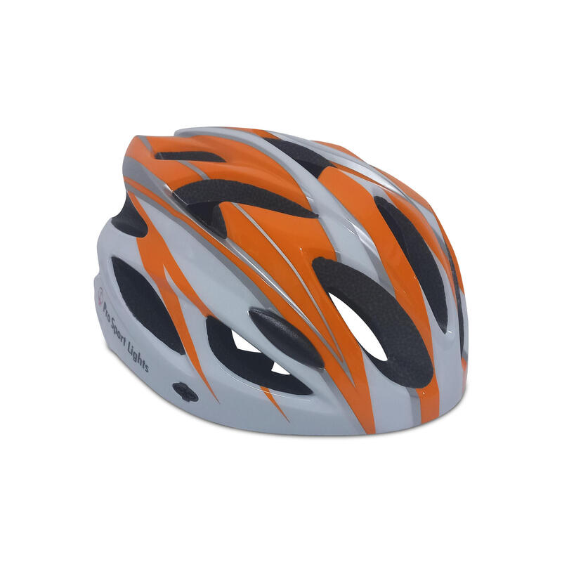 Casca de ciclism bărbați/femei Pro Sport Lights - Portocaliu/Alb