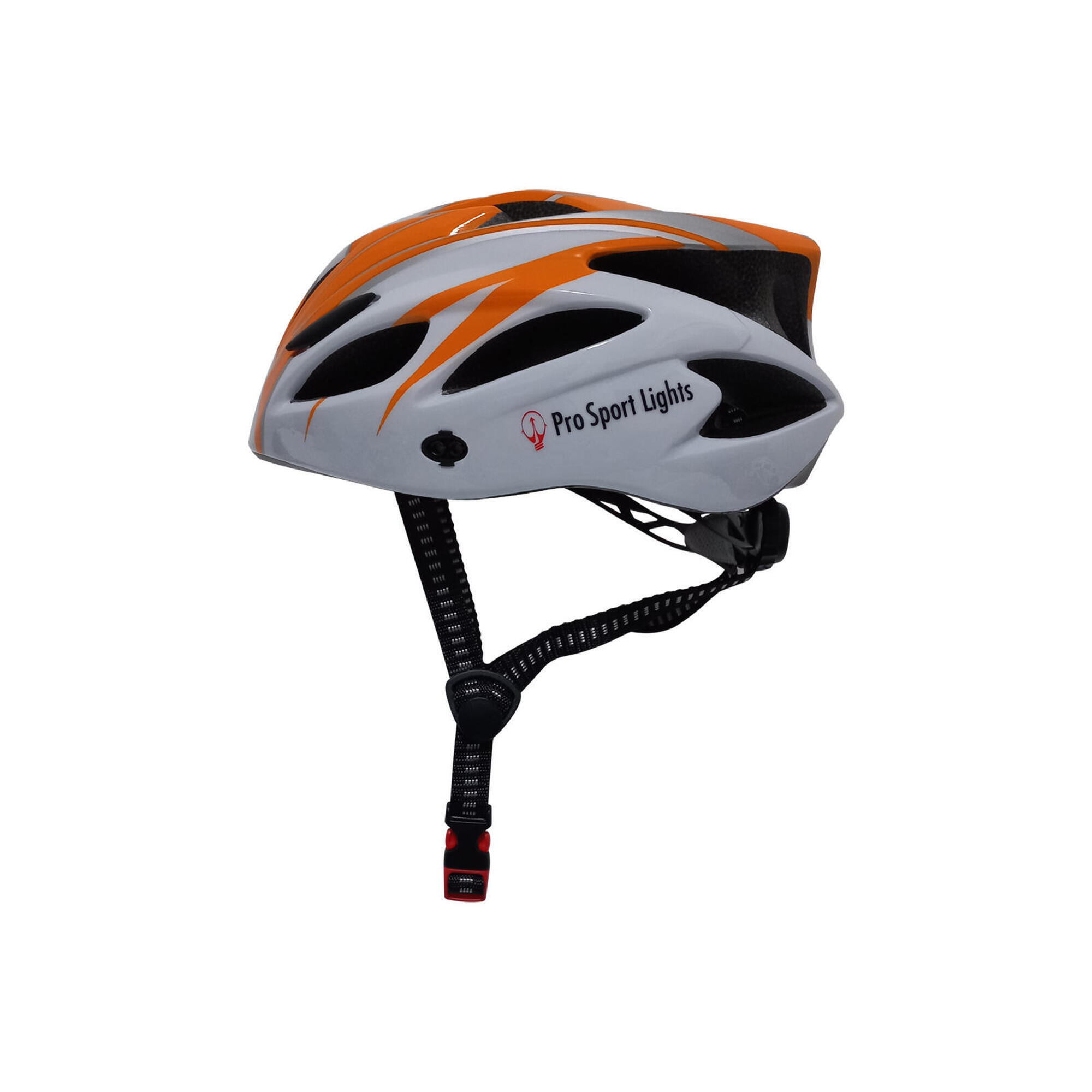 PRO SPORT LIGHTS Fietshelm Heren/Dames Pro Sport Lights - Oranje/Wit