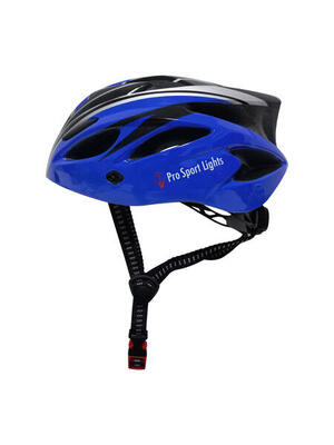 Fietshelm dames/heren pro sport lights - blauw/zwart
