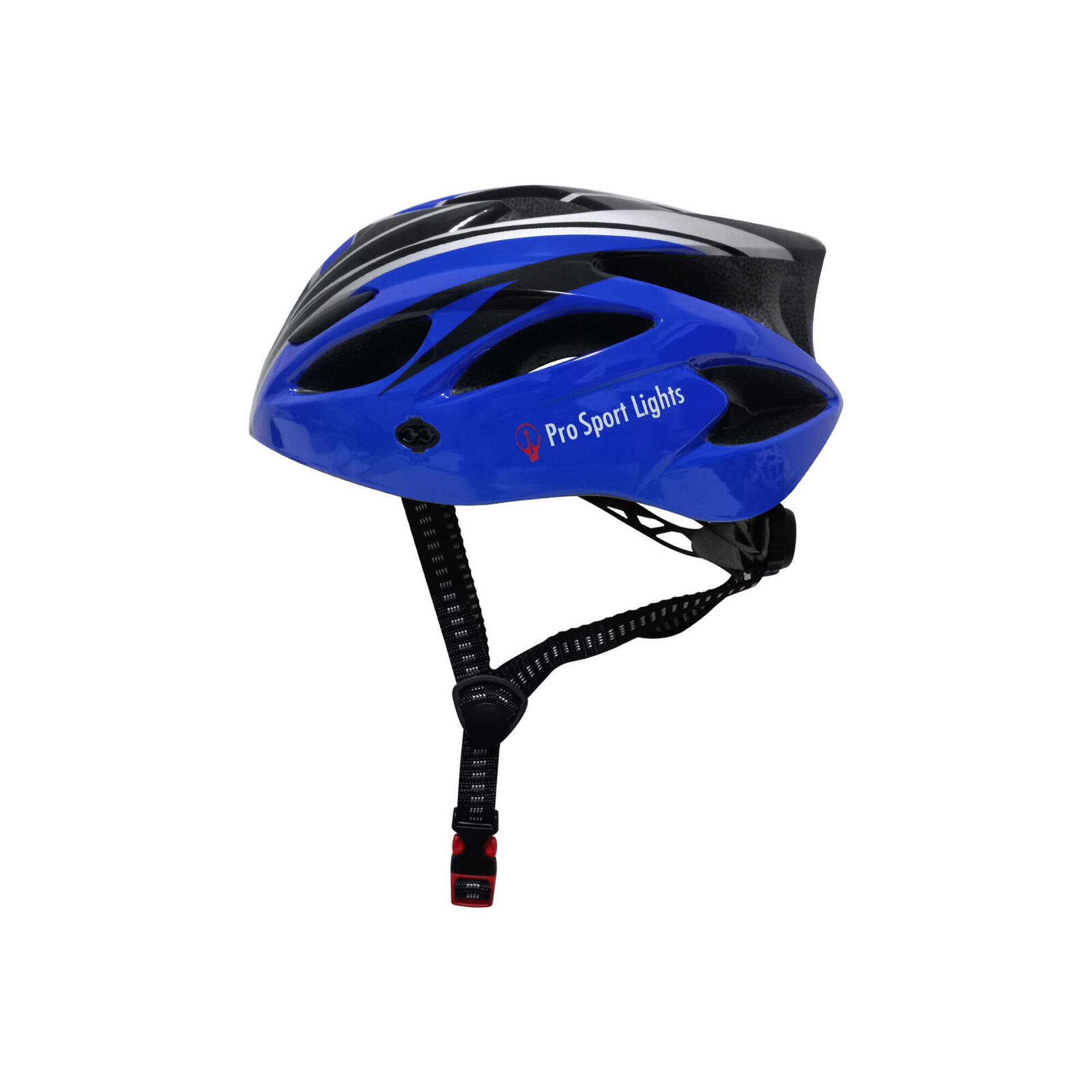 Pro Sport Lights - Casque De Vélo Hommes/femmes - Bleu/noir - Casque - Bleu|noir - Moyen - Decathlon
