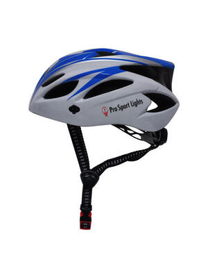 Fietshelm volwassenen heren/dames - blauw/wit