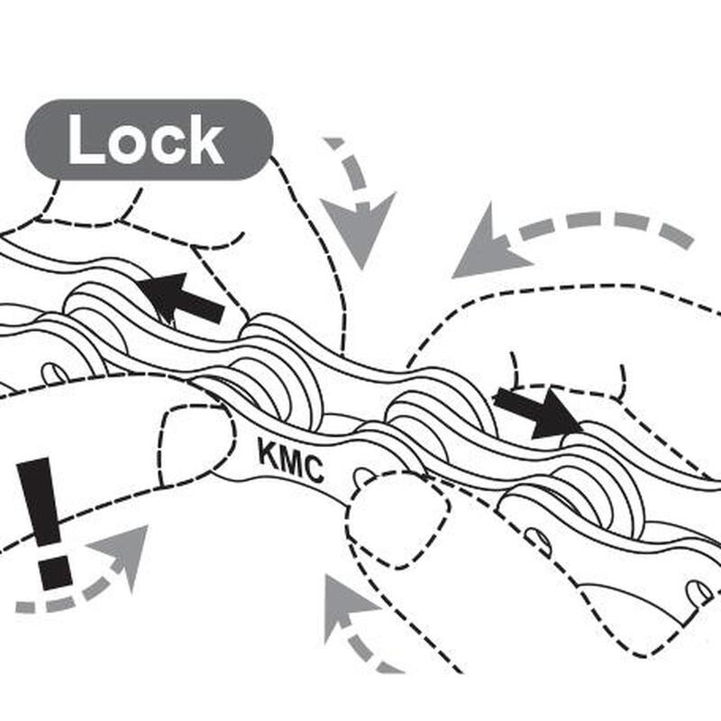 KMC missingLink 7/8R EPT antivol de vélo 7,3 mm argent