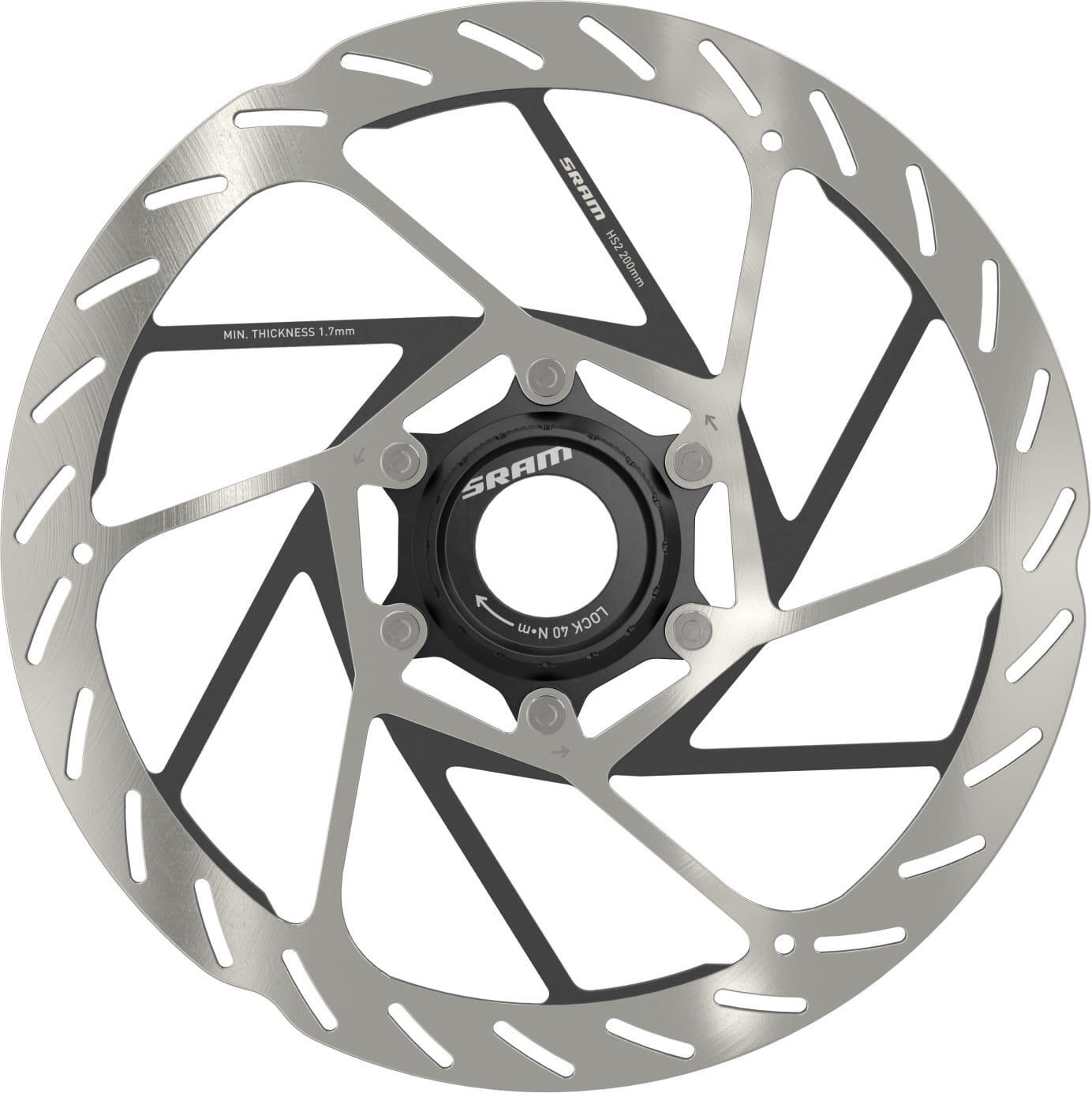 Brake disc (nut not included) Sram Disque Hs2 160mm Center Lock 3/4