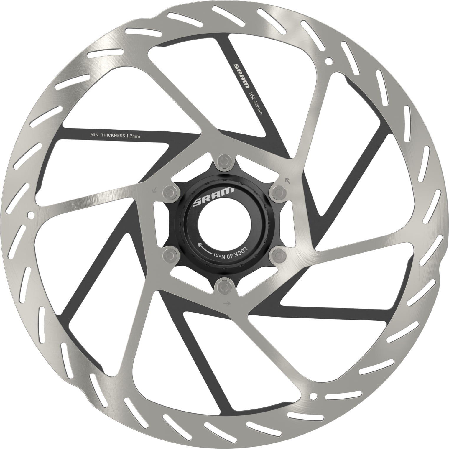 Brake disc (nut not included) Sram Disque Hs2 160mm Center Lock 4/4