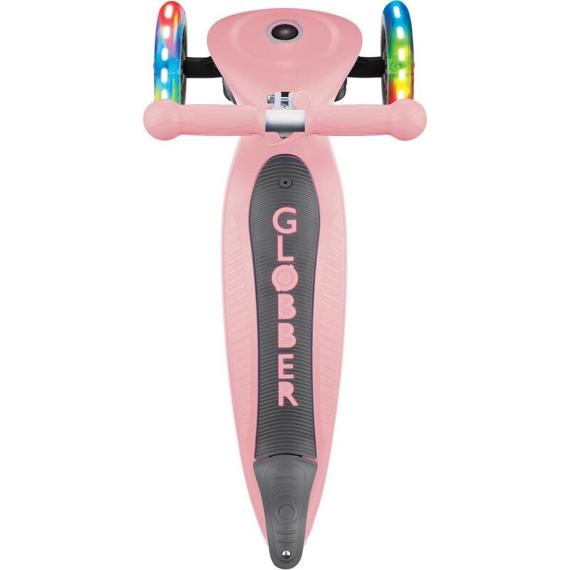 Go up Foldable scooter pour enfants "4 in 1" avec des lumières en rose pastel