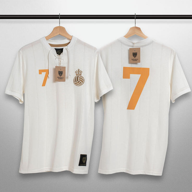 T-Shirt Retro with Laces La Corona Football Adulte Vintage - L