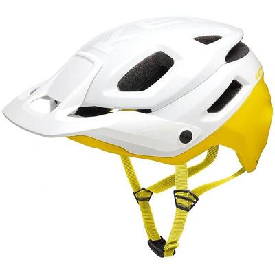 Mtb fietshelm pector me-1. wit-geel