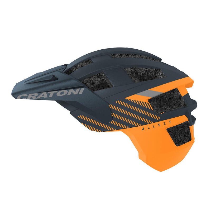 CRATONI Casco bici MTBAllSet Pro Jr. nero/arancio opaco