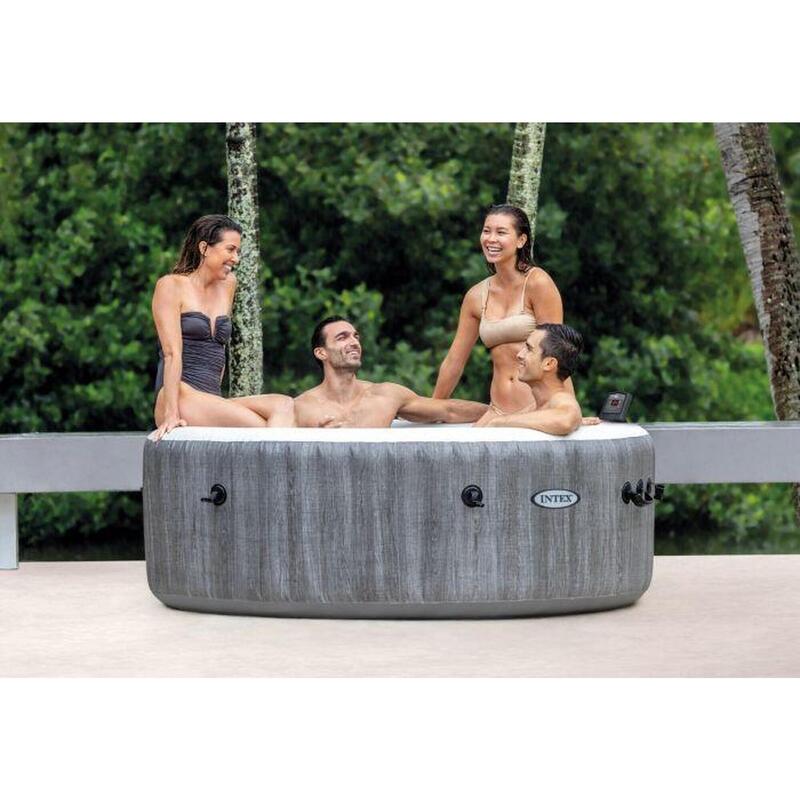 Intex PureSpa Bubble Deluxe Greywood 6 persoons - WiFi