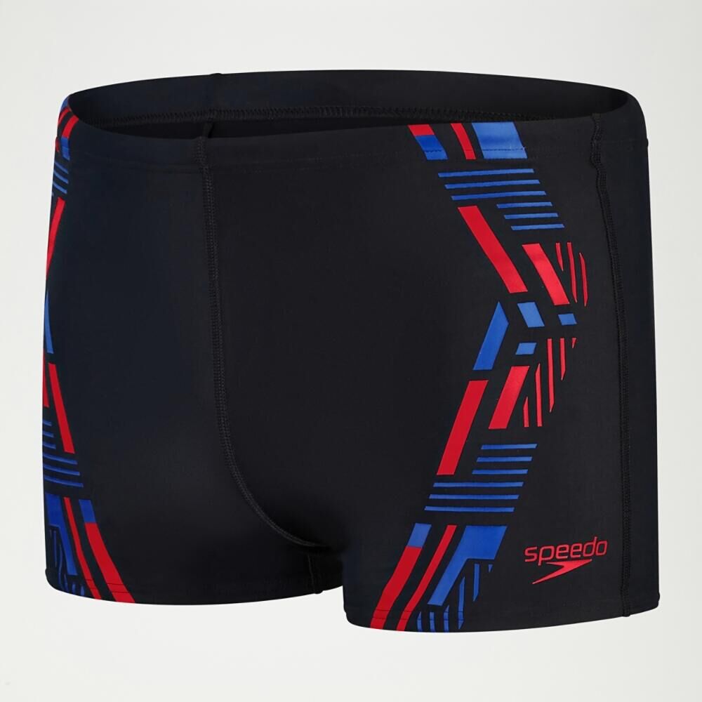 SPEEDO Mens Tech Print Aquashort - Black