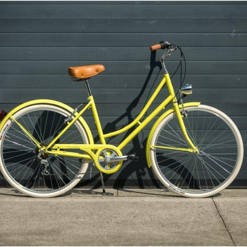 Bicicleta de Cidade Capri Valentina cal amarela 6V