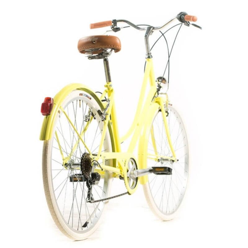 Bicicleta de Cidade Capri Valentina cal amarela 6V
