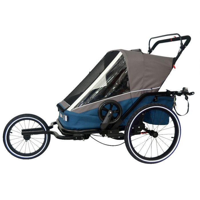 LYNX fietstrailer kar 3 in 1 voor 1of 2 kinderen