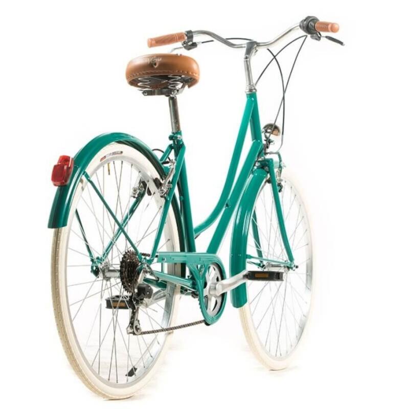 Bicicleta de Cidade Capri Valentina verde esmeralda 6V
